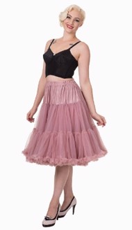 Deluxe petticoat/skørt, Gammelrosa  - langt